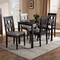 Baxton Studio Cherese Grey Upholstered Espresso Finished 5-Piece Wood Dining Set 157-9734-8026 - alternate 3